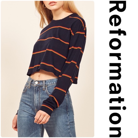Reformation Chloe Stripe Top - Picture 2 of 4